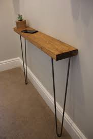 Rustikale Konsolentisch 86cm Hohe Schmal Haarnadel Beine Etsy In 2020 Rustic Console Tables Rustic Hallway Table Rustic Consoles