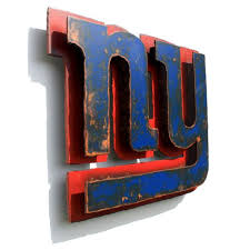 New York Giants 3d Wall Art Metal Emblem Logo Nfl 13 75 Wide Blue Red Rust Patina New York Giants Ny Giants Football New York Giants Football