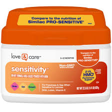 love care sensitivity non gmo milk based powder infant formula with iron 22 5 ounce pack of 1