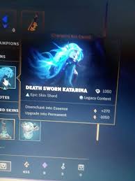 Updated skin information champion replaced: Death Sworn Katarina Skin League Of Legends Official Amino