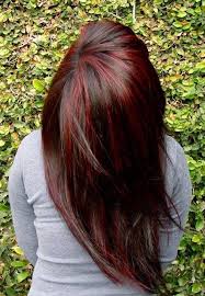 This dark shade is a beautiful color for people who have dark brown hair. Hair Highlights Dark Red Author On S