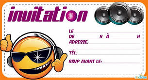 Invitation Anniversaire Dj Smiley Invitation Anniversaire Carton Invitation Anniversaire Carte Invitation Anniversaire