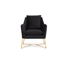 The angela black and gold metal leg velvet seashell accent chair from inspire q bold will have you sitting pretty in your home. Lara Black Velvet Accent Chair With Gold Legs