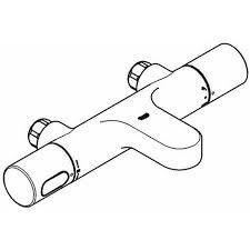 Grohe grohtherm 3000 cosmopolitan 34275000 aufputz mit brausegarnitur chrom brause thermostat. Grohe Thermostat Wannenbatterie Grohtherm 3000 Cosmopolitan Dn 15 Chrom 34277000