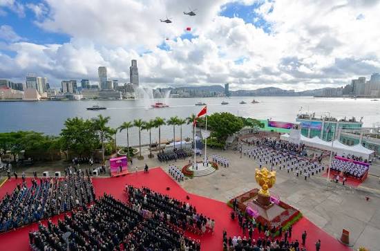 The Hong Kong Special Administrative Region celebrated the 28th Anniversary  of its Establishment Day on July 1. A flag-raising ceremony was held at  Golden Bauhinia Square to celebrate the occasion, followed by