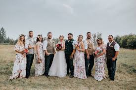 Vintage Fall Montana Wedding Kalispell Wedding Photographer Wedding Party Outfits Montana Wedding Vintage Wedding Party