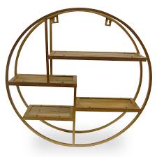 Si vous aimez ce produit, mais que vous souhaitez quelque chose d'un peu différent n'hésitez. Etageres Ronde Girane Metal Or Et Bois 37040gold