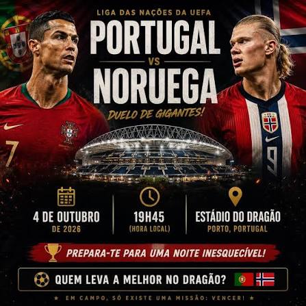 🇵🇹⚽ Portugal recebe a Noruega no Estádio do Dragão para um dos grandes  jogos do ano! A contagem decrescente já começou para um dos encontros mais  aguardados da Liga das Nações da