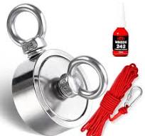 DIYMAG Double Side Neodymium Fishing Magnets, 450lbs Pulling Force Rare  Earth Magnet with Durable Rope and Protective Gloves,for Retrieving in  River ...
