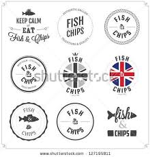Set Of Fish And Chips Labels And Badges Isolated On White Background Fish And Chips Fish And Chips Menu Fish And Chip Shop