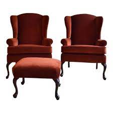 Check spelling or type a new query. Vintage Velvet Wingback Chairs With Ottoman 3 Pieces Velvet Wingback Chair Wingback Chair Vintage Wingback Chair