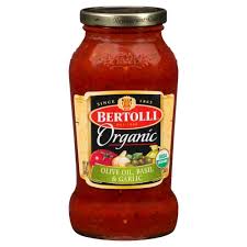 Bertolli Organic Olive Oil Basil Garlic Pasta Sauce 24oz Organic Sauce Dairy Free Dairy Free Diet