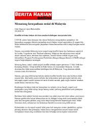 Himpunan berita dalam website voa mengenai berbagai isu sosial di masyarakat, baik di tanah air maupun mancanegara. Doc Menatang Kesepaduan Sosial Di Malaysia Wan Nadatul Nadwa Academia Edu