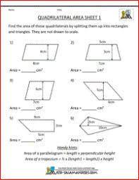 Practice Math Worksheets Quadrilateral Area 1 Quadrilaterals Math Practice Worksheets Quadrilaterals Worksheet