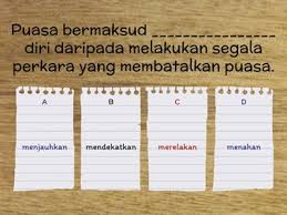 Kuiz Ihya Ramadhan 4 Sumber Pengajaran