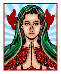 Original Art by LeRoi, " Pueblo Still Life with Our Lady de Guadalupe ♥️ ".