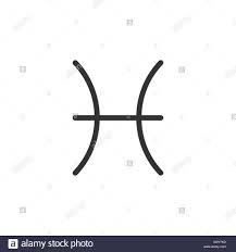 Astrologie Horoskop Fische Sternzeichen Symbol Vektor Illustration Flach Stock Vektorgrafik Alamy