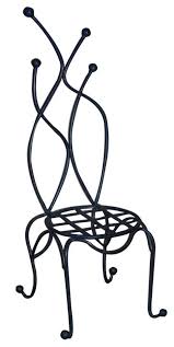 Chaise En Fer Forge Design Contemporain Realisee A La Main Metal Design Design Sculpture