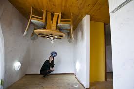 As well as presenting topsy turvy from the exterior, the house's internal contradictions proved problematic during construction. Upside Down Houses The Atlantic