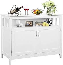 Call them sideboards or dining buffets. Amazon Com Costzon Kitchen Storage Sideboard Dining Buffet Server Cabinet Cupboard Free Standing Storage Chest With 2 Level Cabinets And Open Shelf Adjustable Middle Shelf For Home Dining Room White Buffets