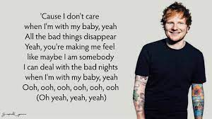 Ed Sheeran Justin Bieber I Don T Care Lyrics Youtube