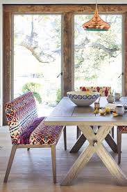 Medina Diamond Printed Emrys Bench Interior Modern Dining Modern Dining Bench