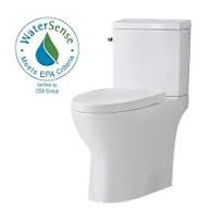 Glacier Bay Caspian 2-Piece 1.1/1.6 GPF Dual Flush Elongated Toilet in  White, Seat Included GBTO201