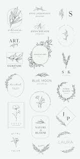 Logos Botanical Illustrations By Crocus Paper Is Creativemarket Logos Botanical Illustrations By In 2020 Logo Illustration Floral Logo Logo Design Inspiration