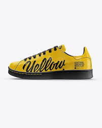 Leather Sneaker Mockup Left Side View Leather Sneakers Clothing Mockup Mockup