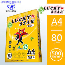 Used in restaurants, retail stores, shopping centers, offices and home decorations. A4 Copier Paper Lucky Star Gold Cheapest Online Promotion Prostat Com My