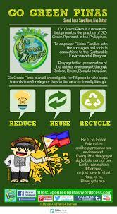 Go Green Pinas Is An All Around Guide For Filipinos To Take Steps Towards Transforming Our Lives To Live An Eco Frie Environmental Program Go Green Living Well