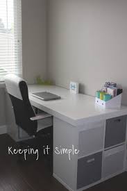Ikea Hack Diy Computer Desk With Kallax Shelves Keeping It Simple Ikea Hack Diy Computer Desk With Kallax Shel Ikea Diy Kallax Regal Diy Schreibtisch Ideen