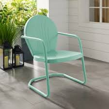 Homvent outdoor metal rocking chair, wrought iron rocking chairs, deck and porch rocker seat, metal rocking chair seat antique iron armchair relax leisure chair for patio garden (style 2) $69.99. Crosley Furniture Retro Metal