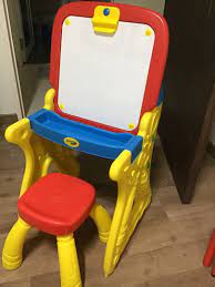 The orange and yellow table features two storage bins, four supply. Crayola Kids Table Chair Set Babies Kids Baby Nursery Kids Furniture Kids Tables Chairs On Carousell