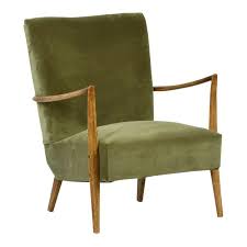 Green Velvet Midcentury Chair For Sale Green Armchair Green Velvet Chair Big Comfy Chair