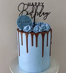 Fashionably Cake On Instagram Blue Buttercream Buttercream Birthday Cake Cube Cake Simple Cake Designs