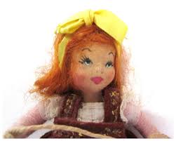 Vintage Tiny Town Little kids dollhouse dolls Alma LeBlanc jump rope girl  lollipop boy For Sale