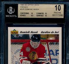 His strong play has been cr. Dominik Hasek Rookie Card Best Cards Values And Investment Outlook