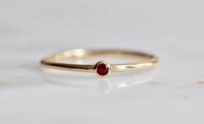 14k Gold Tiny Ruby Ring Red Stone Ring Burgundy Stone Ring Red Stone Ring Vintage Gold Engagement Rings Fashion Rings