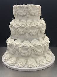 Recreation Of A 1970s Wedding Cake All Buttercream Roses Swags Heavy Piped Detailing Cake By Ivory Wedding Cake Classic Wedding Cake Bow Wedding Cakes