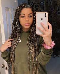 Black And Brown Box Braids Big Pin By Shayna On ƒihyeѕt ѕnawtiyeѕ Braided Hairstyles Box Braids Hairstyles Curly Hair Styles