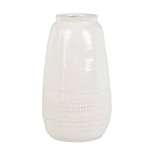 Vase En Gres Blanc H29 Essentiel Maisons Du Monde Vaas