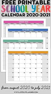 Free Printable 2020 2021 Monthly School Calendar Template Lovely Planner In 2020 School Calendar Printables School Calendar Free Printable Calendar Monthly