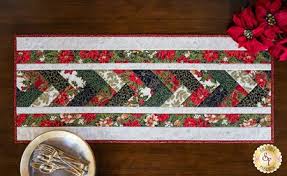 Quilt As You Go Venice Table Runner Kit Cardinal Song Metallic Quilts Quilt Kit Free Quilting