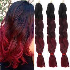 24 Ombre Red Jumbo Braids Synthetic X Pression Twist Crochet Hair Extensions Ebay Ombre Hair Blonde Braided Hairstyles Easy Ombre Hair Braid