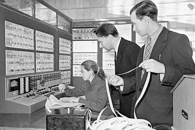 Setun ternary computer at Moscow State University, AI generated