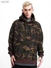 Inflation Trend Tiger Camouflage Oversized Hoodie In Brown 154w17 Hoodies Sweatshirts Hoodie Camouflage Hoodie