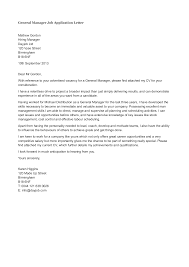 General Manager Gm Job Application Letter Templates At Allbusinesstemplates Com