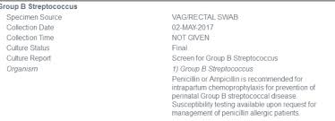 Gbs Results On Lifelabs May 2017 Babycenter Canada