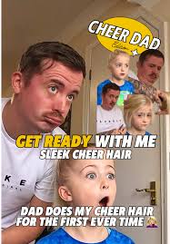Cheer Hair Tutorial: Dad's First Try at Cheerleading